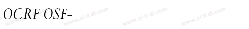 OCRF OSF字体转换